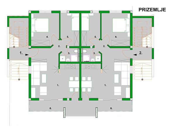 Apartments mit zwei Schlafzimmern in einem ruhigen Teil von Tivat — photo 13